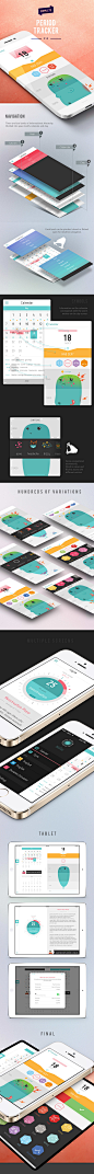 Period Tracker - iPhone App by 罐头 - UEhtml设计师交流平台 网页设计 界面设计