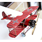全手工制作 老式双翼红色战斗机模型  飞机模型摆件 收藏品礼品 其他品牌 原创 设计 新款 2013
