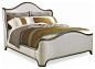 ART Furniture Chateaux King Upholstered Shelter Bed Walnut - traditional - Panel Beds - GreatFurnitureDeal