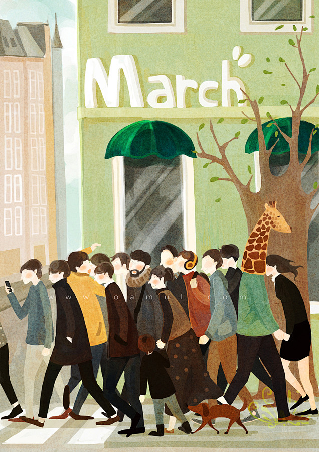 march #水彩# by 卤猫