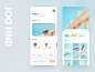 Joo Find search white news photo color blue ui design app