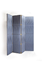 Hide & Seek Folding Screen 4 Panel | Hide & Seek brings together creative freedom and detailed pleated tailoring.  A unique design piece that brings decoration to its full meaning