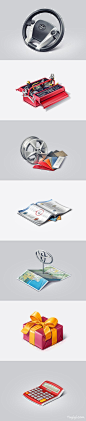 Toyota icons on Behance