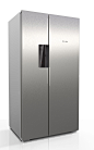 Bosch SbS integrated-M | Refrigerator | Beitragsdetails | iF ONLINE EXHIBITION : The asymmetrical handle unit transforms the side-by-side into a discrete, reduced and elegantly designed furniture piece. Because of the “direct select” interface the electro