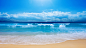 water clouds landscapes nature beach sand waves skyscapes blue skies sea - Wallpaper (#663749) / Wallbase.cc