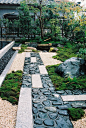 Japanese style moss garden