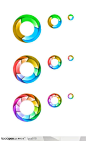彩色立体圆环PSD分层模板-----彩色圆圈,炫彩圆环图片