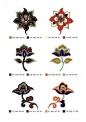 中国传统的敦煌图案与配色方案 ​​​,含有色值，转需！ ​​​​