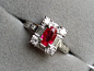 原装进口PT900铂金1ct缅甸红宝石戒指-淘宝网