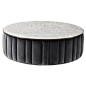 Allure Attraction Modern Classic Bronze Moulding White Marble Top Coffee Table | Kathy Kuo Home