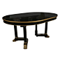 French Empire Style Ebonized Dining Table by Jansen | From a unique collection of antique and modern dining room tables at http://www.1stdibs.com/furniture/tables/dining-room-tables/: 
