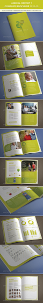 A4 Annual Report / Company Brochure - Brochures Print Templates #采集大赛#