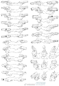 #优动漫好料推荐# 【画法参考】分享一组头、手、脚的姿势参考图~更多姿势参考~>>>O网页链接