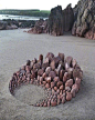 自然装置艺术家 Jon Foreman 的“大地艺术（land art）”作品。 ​​​​