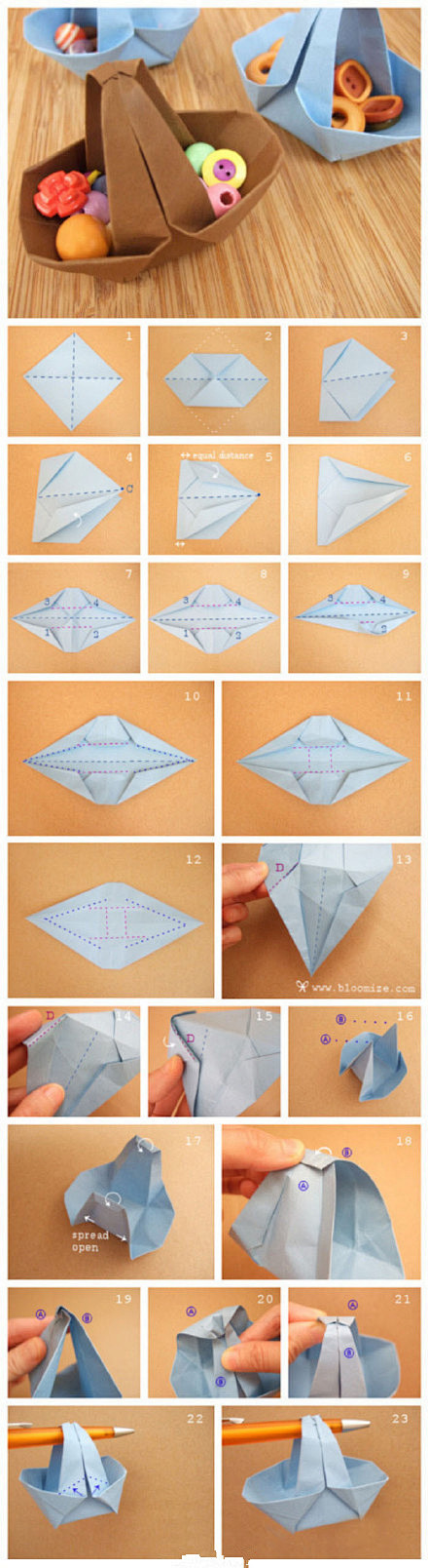 9款实用折纸教程，可以装小东西哦
#DI...