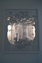 "The undergrowth" luminous painting in three dimensions shadow box ideas