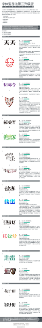 【字体设计：字体变身法第2辑】作者：@张家佳设计