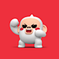 Kong : 3D character design based on a 2D character, Kong