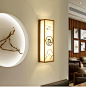 新中式壁灯客厅中国风现代卧室过道酒店床头工程仿古背景墙壁灯具-淘宝网