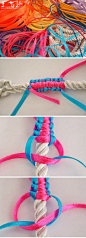 漂亮手链的手工编织教程