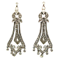 White Gold and Diamond Chandelier Earrings