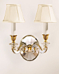 crystal sconces - antique brass and crystal sconce: 