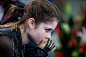 Julia Lipnitskaia of Russia reacts at kiss and cry after discontinuing her program due to injury during Ladies Free Skating on day two of the...