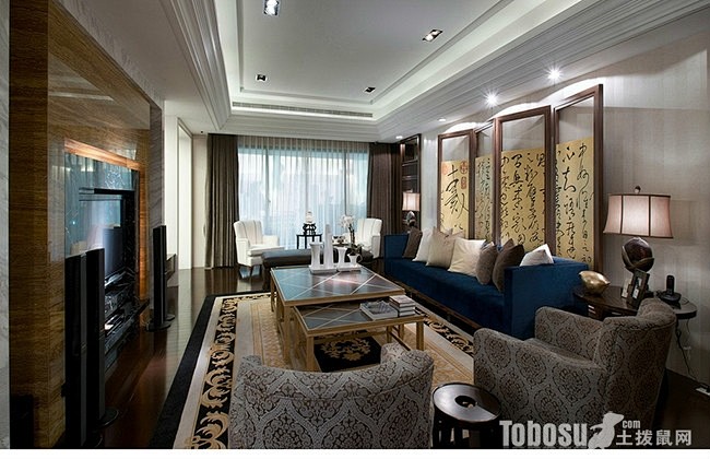 最新新中式客厅装修设计图片