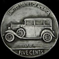 SAM ALFANO HOBO NICKEL - AUTOMOBILE* - BUFFALO NICKEL REVERSE CARVING