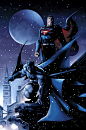 经典动漫人物插画：蝙蝠侠和超人#采集大赛#