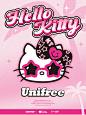 【HelloKitty联名】UNIFREE短袖T恤美式复古潮牌高街oversize上衣-tmall.com天猫