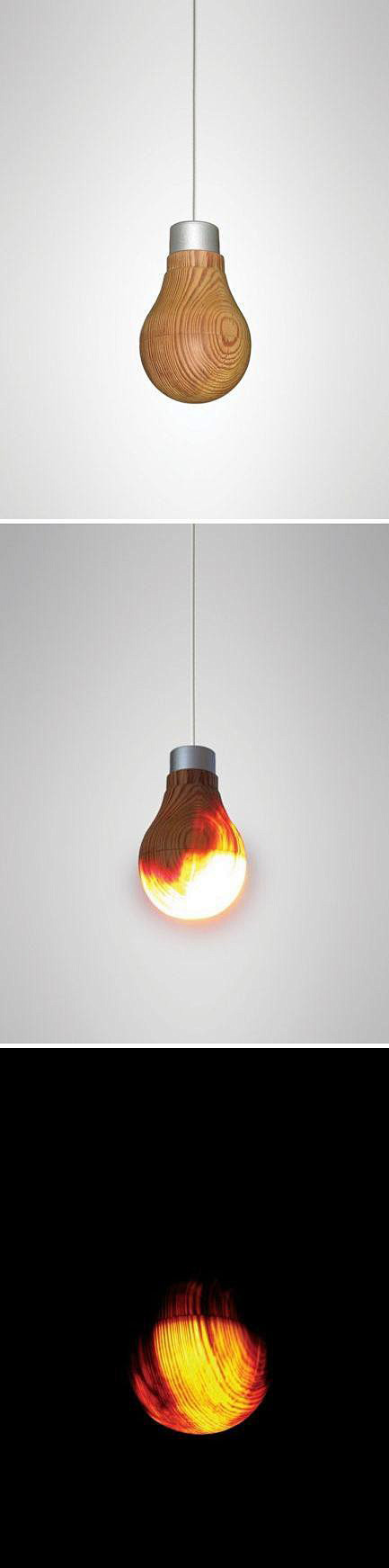 [【创意生活】木质灯] 特别的木灯泡，来...