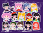 少女扁平贴纸插画：https://dribbble.com/shots/14154494-Sailormoon-sticker-illustration