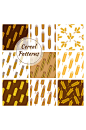 小麦连续图案元素-众图网