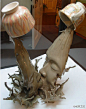 【咖啡之吻】计师曾章成的陶艺雕塑作品，象征爱情与婚姻，创意源于不同事物的冲撞交融。形象啊！！！
