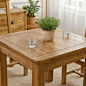 实木方桌全松木正方形餐桌椅组合现代中式餐厅家具小户型饭桌子-淘宝网