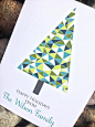 Christmas Card, Holiday Card Set, Personalized Christmas Cards - Mod Christmas Tree on Etsy, $18.00 #christmascards #holidaycards #modholidaycards