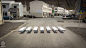 A 3D Zebra Stripe Crosswalk Appears in Iceland : The quiet fishing town of Ísafjörður, Iceland now has one of the snazzier pedestrian crosswalks you're likely to encounter: a traditional set of white zebra-stripes painted to appear three dimensional. The 