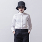 iohll秋冬新品女装台湾原创设计简约通勤休闲款方领白色衬衫