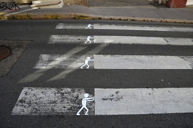 法国艺术家OakOak的街头涂鸦作品 
