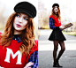 Sheinside Knitted Vest, 5preview Plaid Shirt, 2hand Hat, Motel Rocks Skater Skirt, Marc O'polo Boots, Motel Rocks Polo