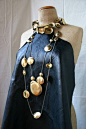 Isabelle Azaïs - leather necklace The Party Goddess! Marley Majcher ThePartyGoddess.com #style #fashion #leather