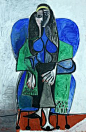 Picasso, Seated woman with green scarf 1960