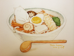 赱莱赱瞿采集到插画美食