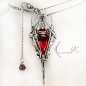 IXIZIRH - silver , red quartz and garnet by LUNARIEEN#饰品##宝石#