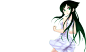 Anime 1420x858 anime girls Saya no Uta green hair