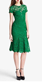 green lace dress