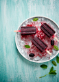 Marionberry (Blackberry) Mojito Ice Pops