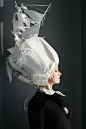 Baroque paper wigs : Historical wigs always fascinated me, especially the Baroque era. This is art for art's sake aesthetics for aesthetics, no practical sense. But they are beautiful. I made a series of wigs. Paper helps to highlight in this case the mai