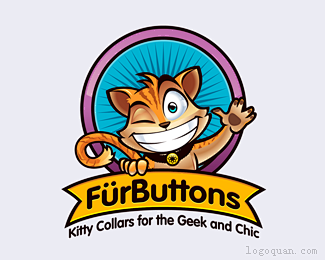 标志说明：FurButtons卡通形象标...